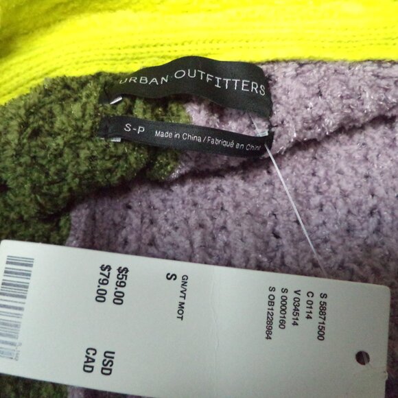 Urban Outfitters Chenille Cardigan sweater top cropped  NEW NWT Size Small Sm S - Picture 15 of 15